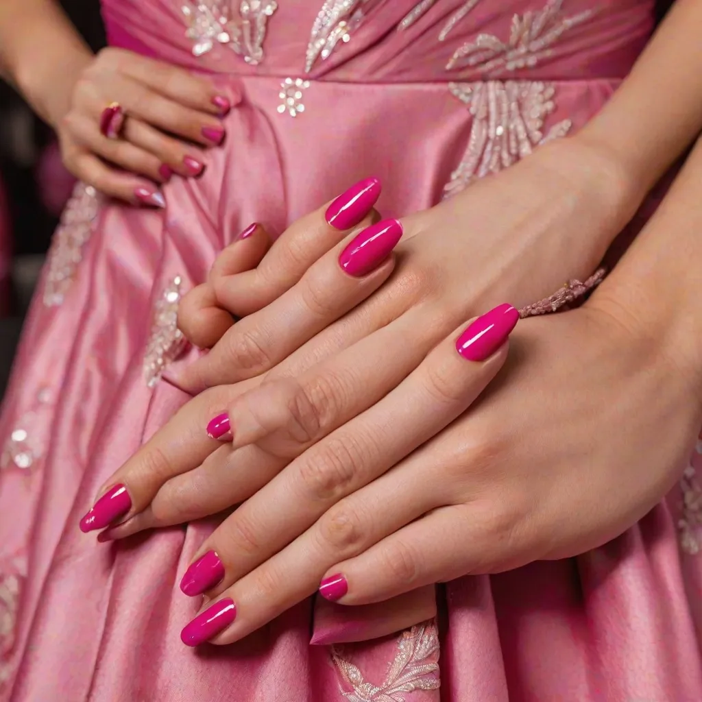 Jakie kolory paznokci pasują do fuksjowej sukienki?