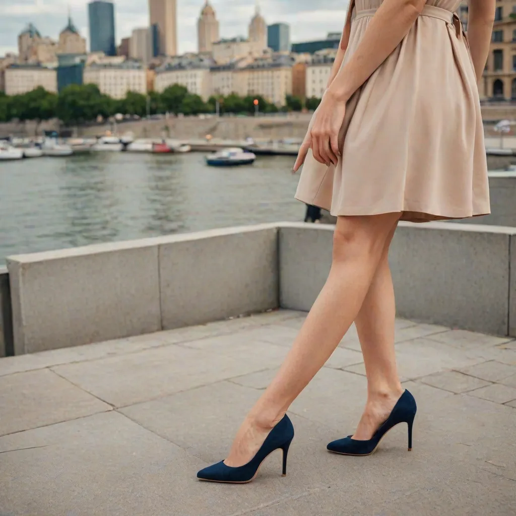 Jakie buty najlepiej pasują do granatowej sukienki?