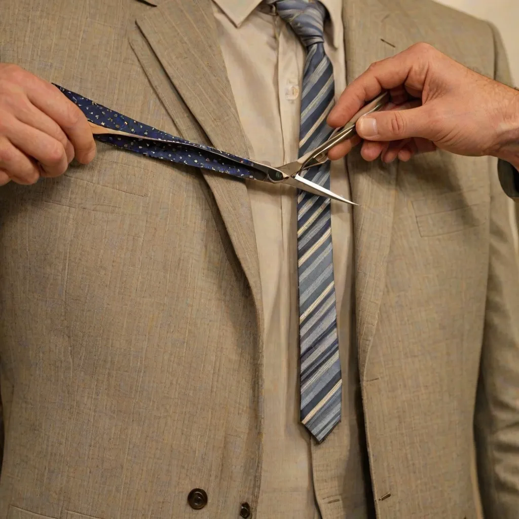 Jak skrócić zbyt długi krawat?