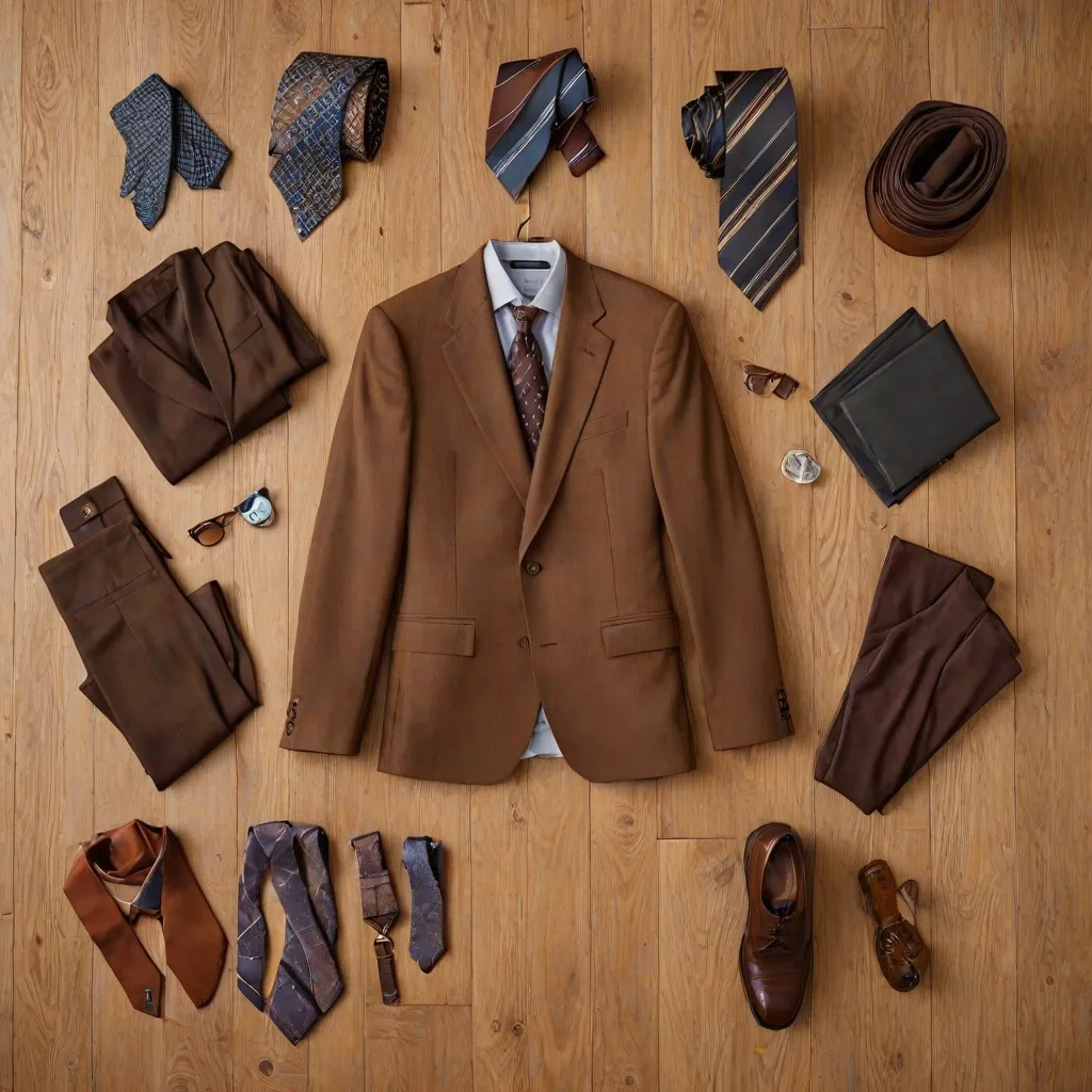 Jaki krawat najlepiej wygląda z brązowym garniturem?